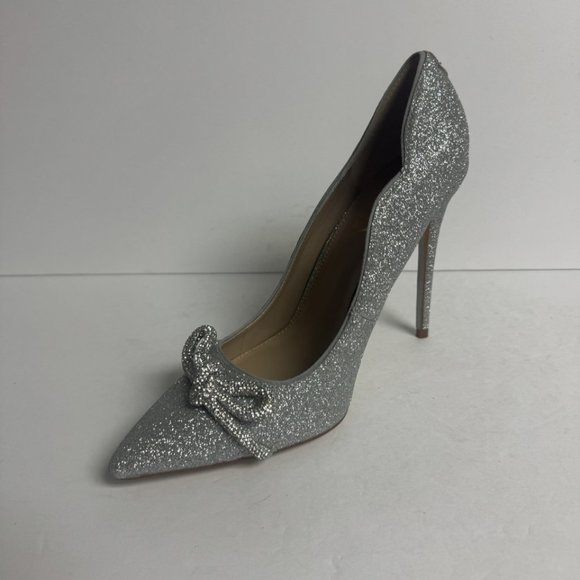 Sam Edelman Womens Deela Pump Heel Silver Size 8 M - Picture 2 of 6